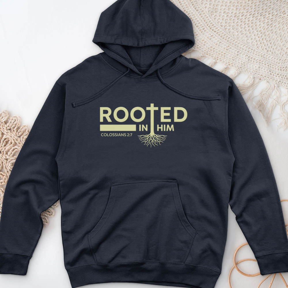 Rooted in Him Midweight Hooded Sweatshirt