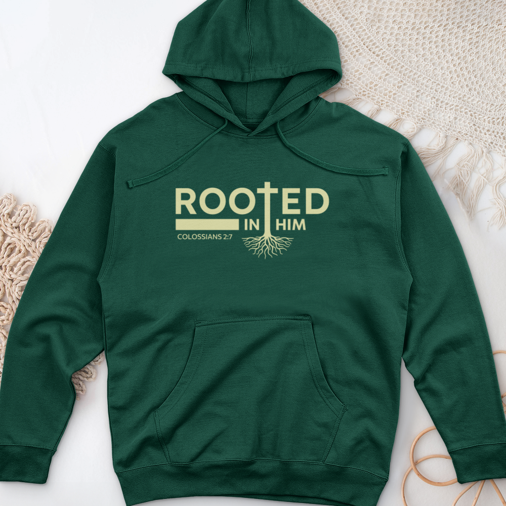 Rooted in Him Midweight Hooded Sweatshirt