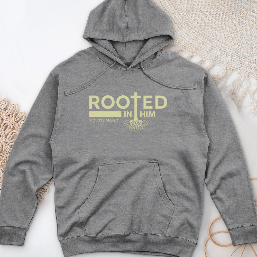 Rooted in Him Midweight Hooded Sweatshirt