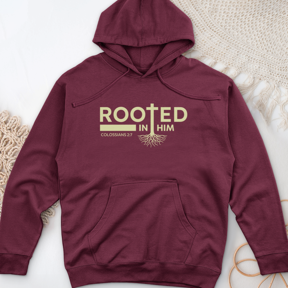 Rooted in Him Midweight Hooded Sweatshirt