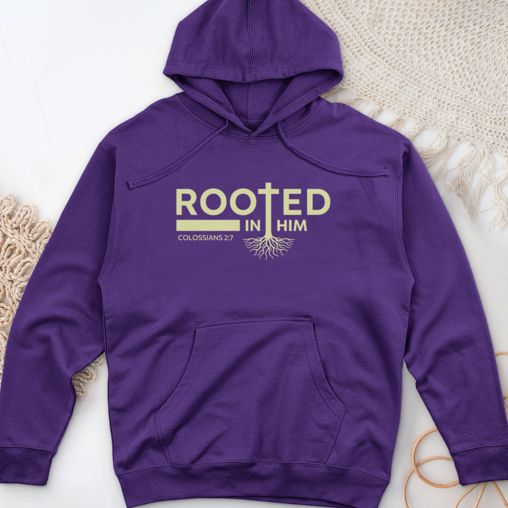 Rooted in Him Midweight Hooded Sweatshirt