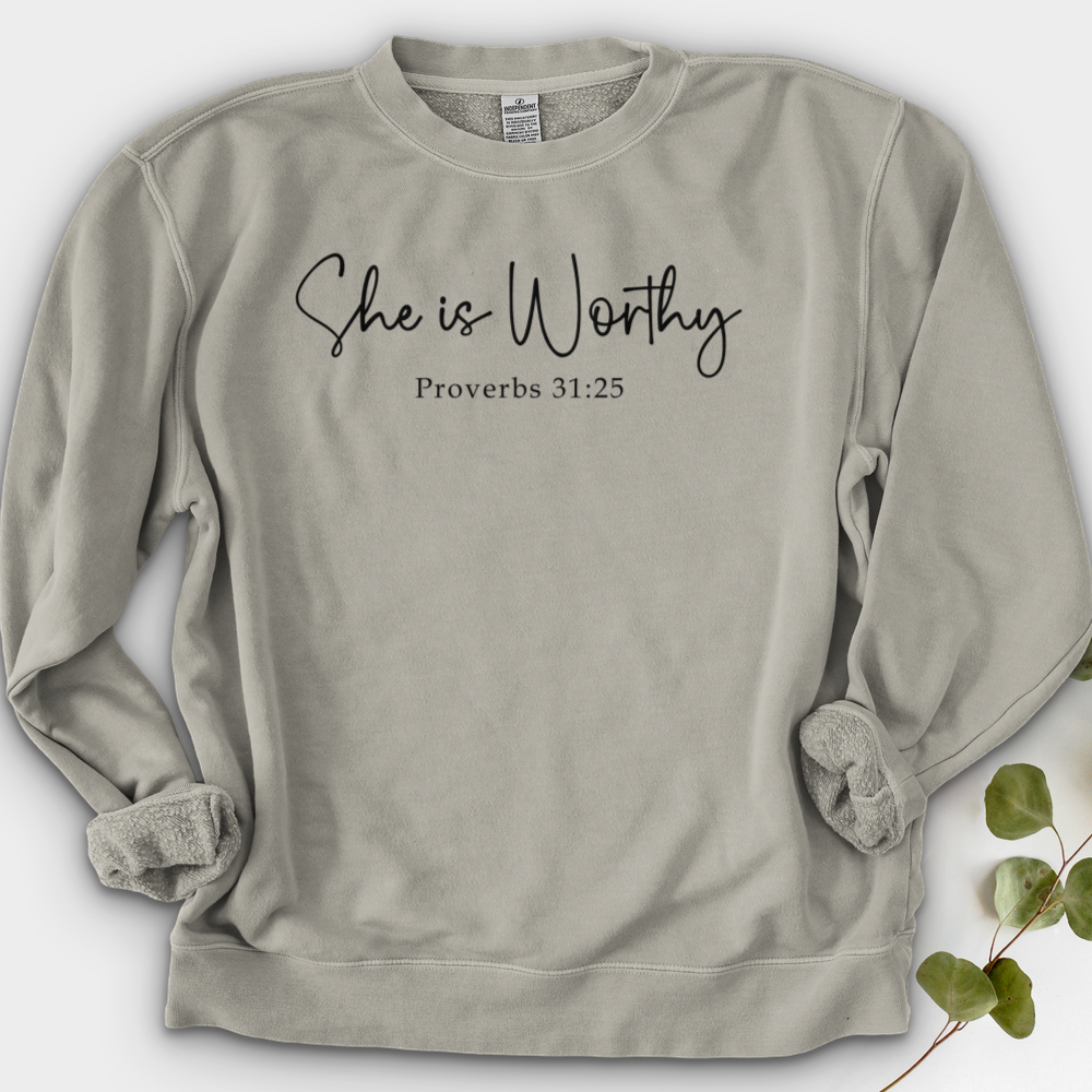 She Is Worthy Crewneck