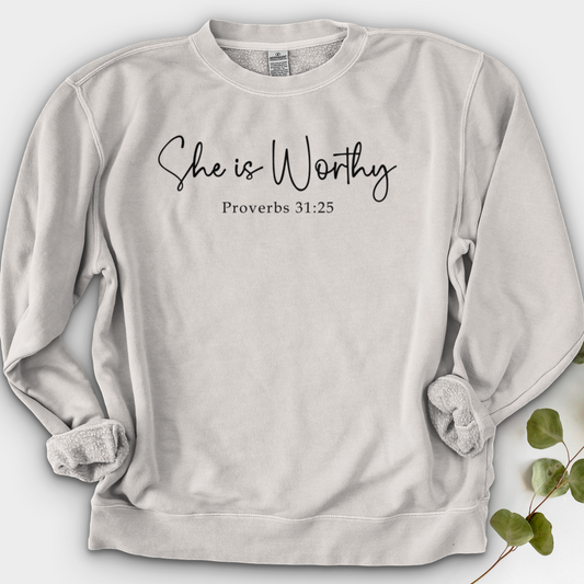 She Is Worthy Crewneck