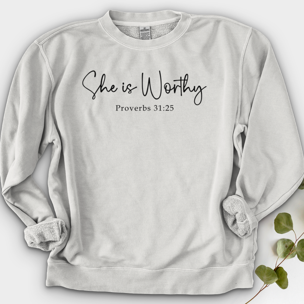 She Is Worthy Crewneck
