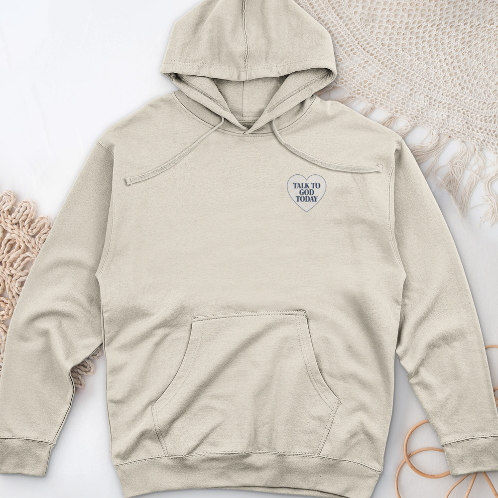 Talk To God Today Midweight Hooded Sweatshirt