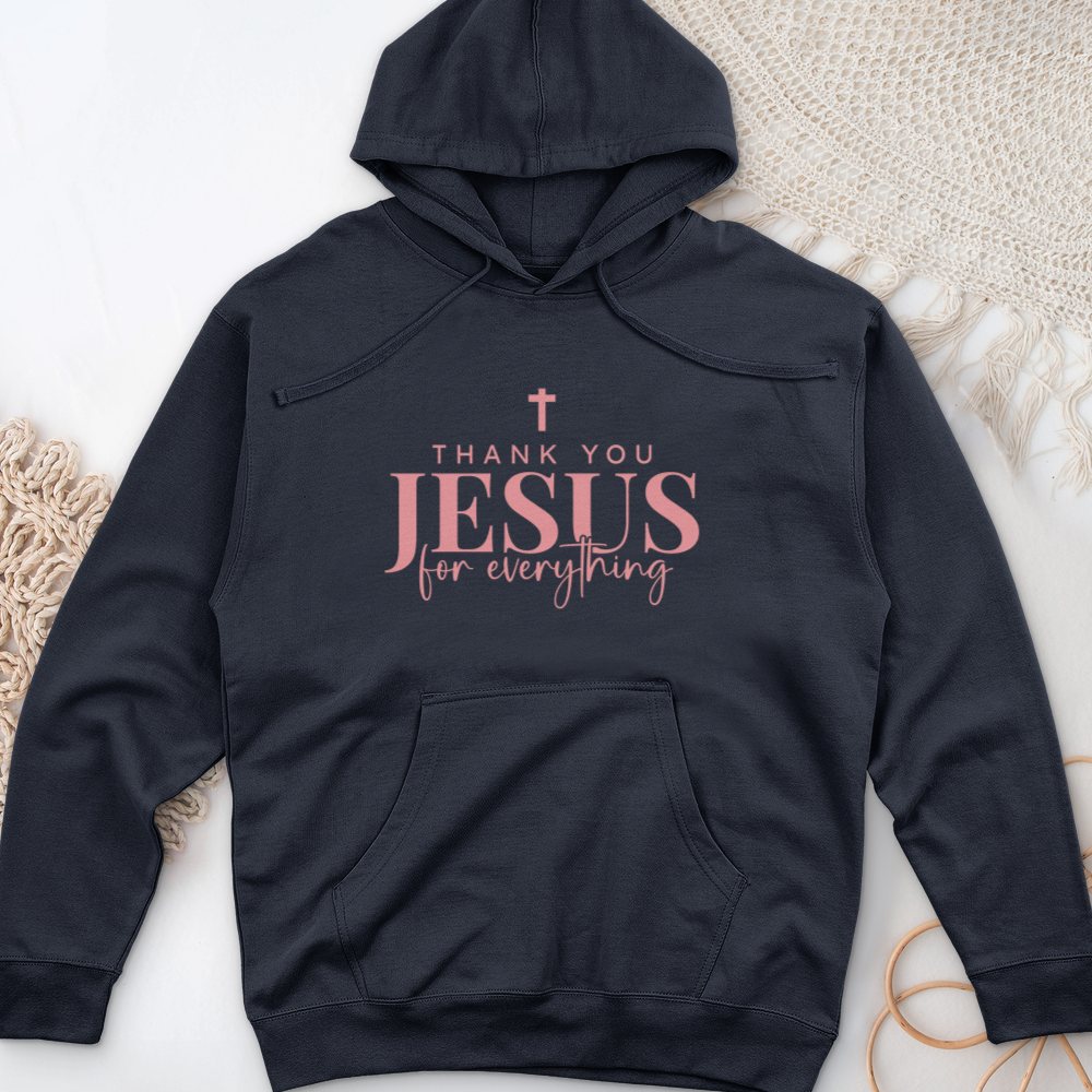 Thank You Jesus Midweight Hooded Sweatshirt