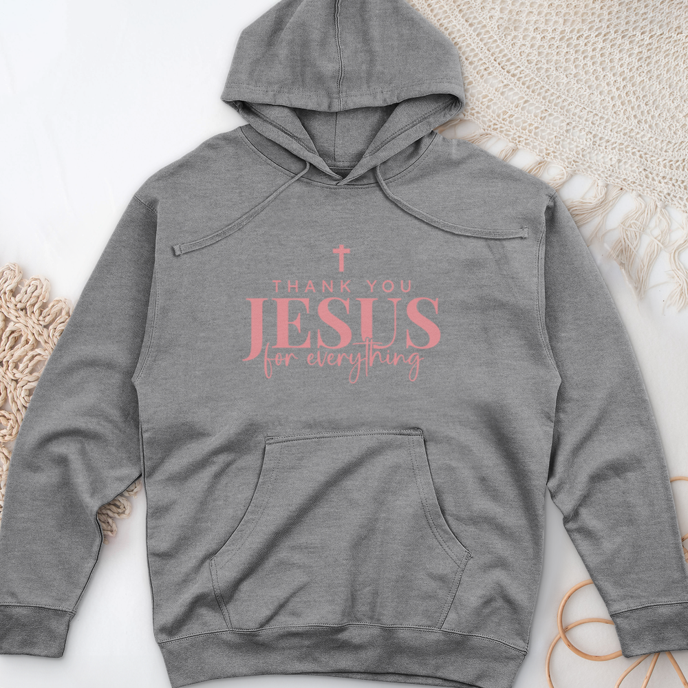 Thank You Jesus Midweight Hooded Sweatshirt