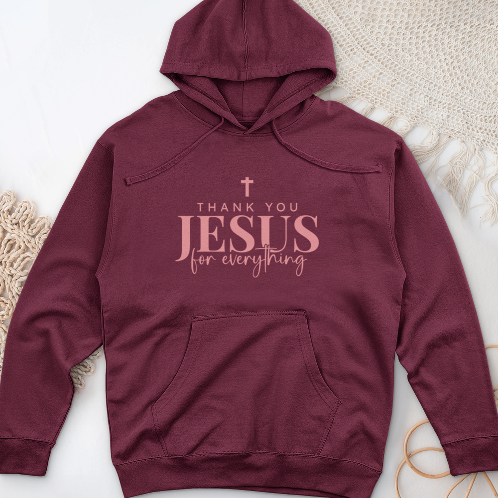 Thank You Jesus Midweight Hooded Sweatshirt