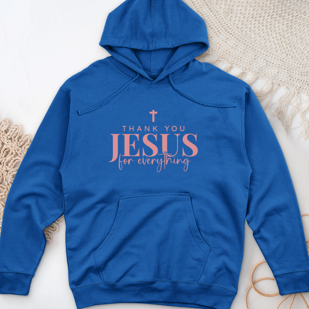 Thank You Jesus Midweight Hooded Sweatshirt