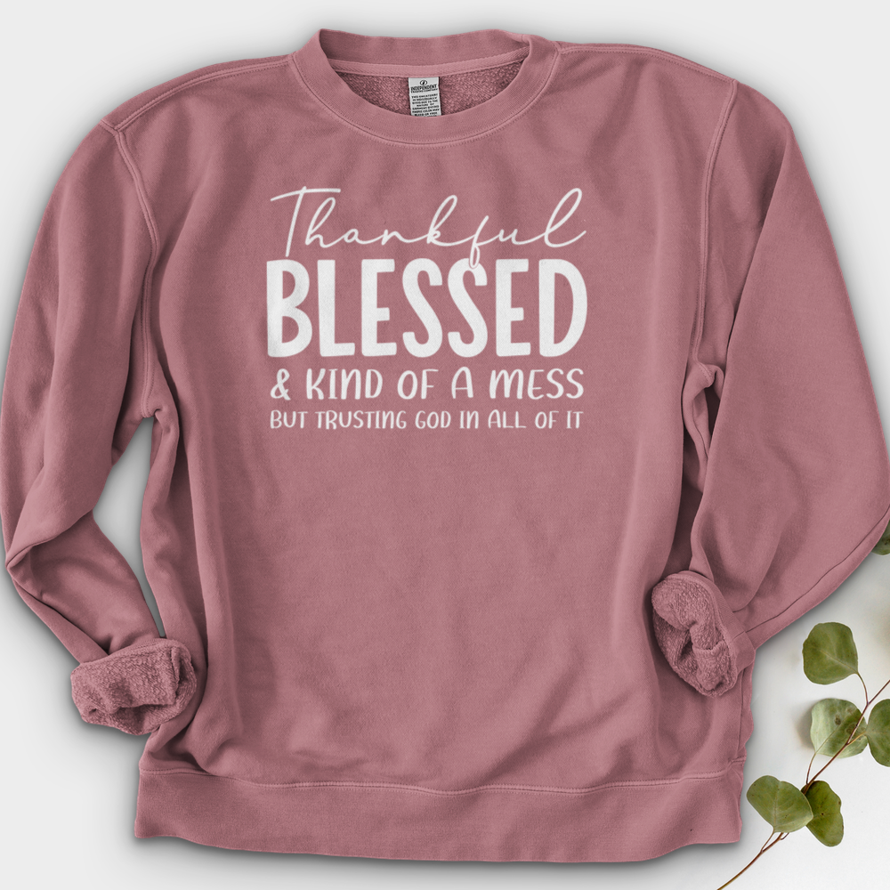 Thankful Blessed & Kind of a Mess Crewneck
