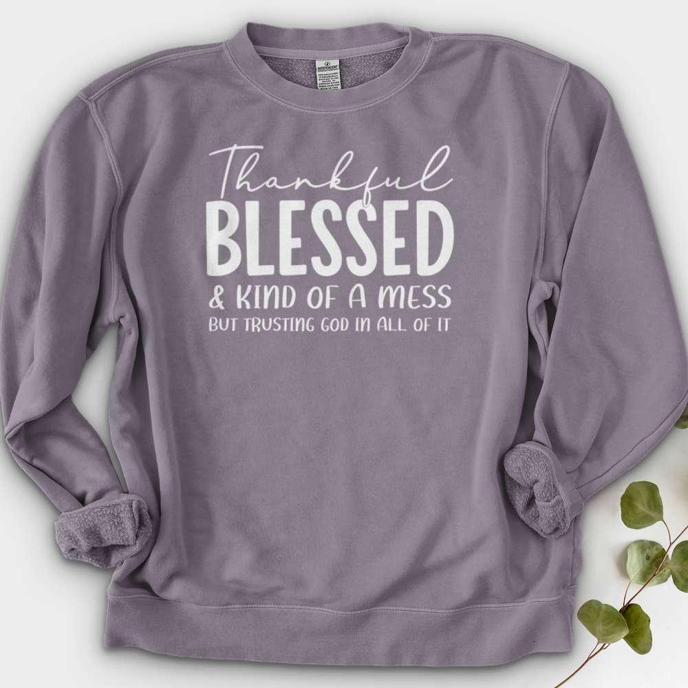 Thankful Blessed & Kind of a Mess Crewneck