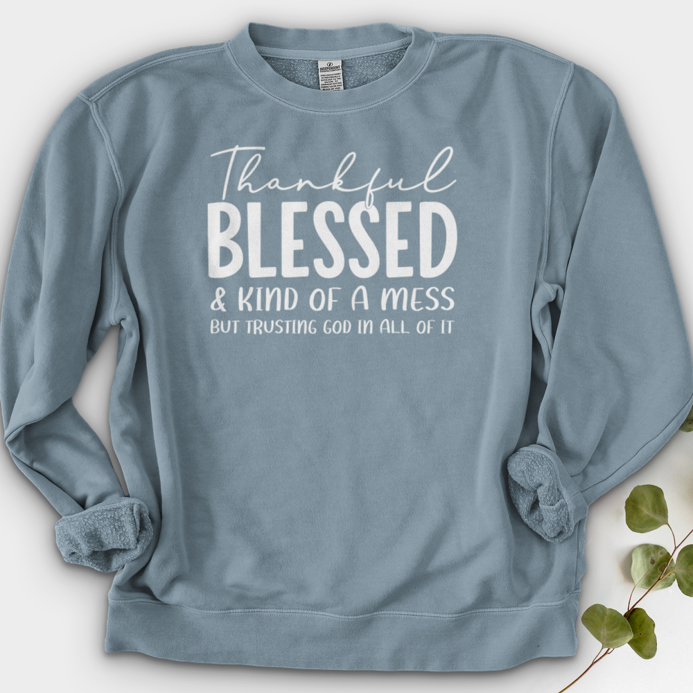 Thankful Blessed & Kind of a Mess Crewneck