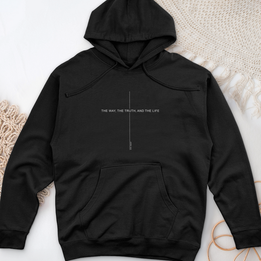 The Way The Truth  And The Life Midweight Hooded Sweatshirt
