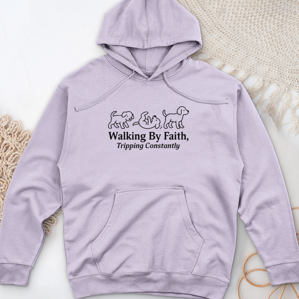 Walking By Faith Tripping Constantly Midweight Hooded Sweatshirt