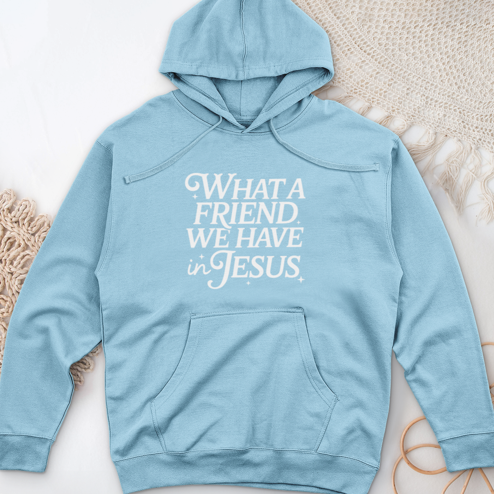 What a Friend In Jesus Midweight Hooded Sweatshirt