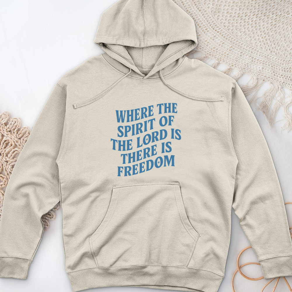 Where the Spirit of the Lord Midweight Hooded Sweatshirt