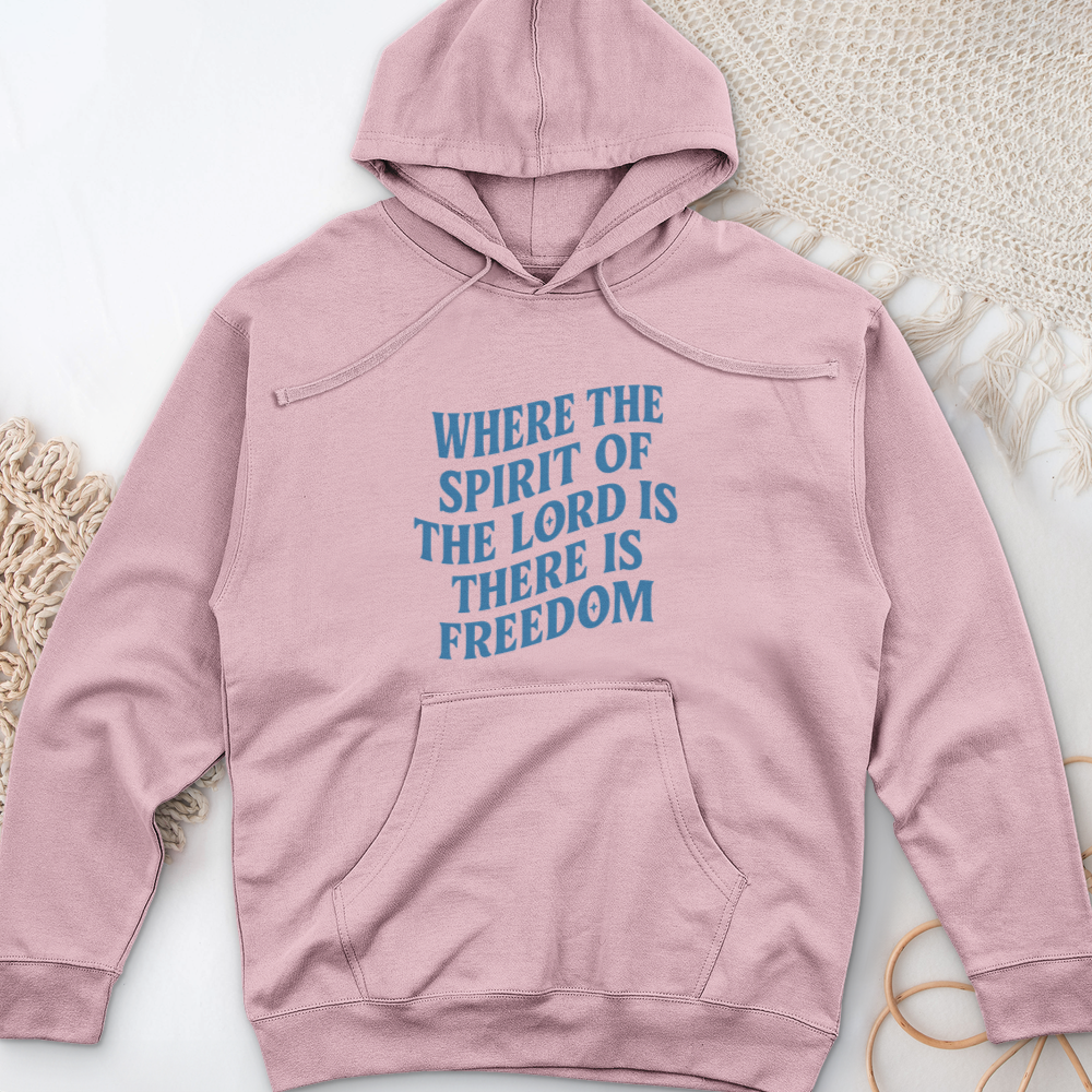 Where the Spirit of the Lord Midweight Hooded Sweatshirt