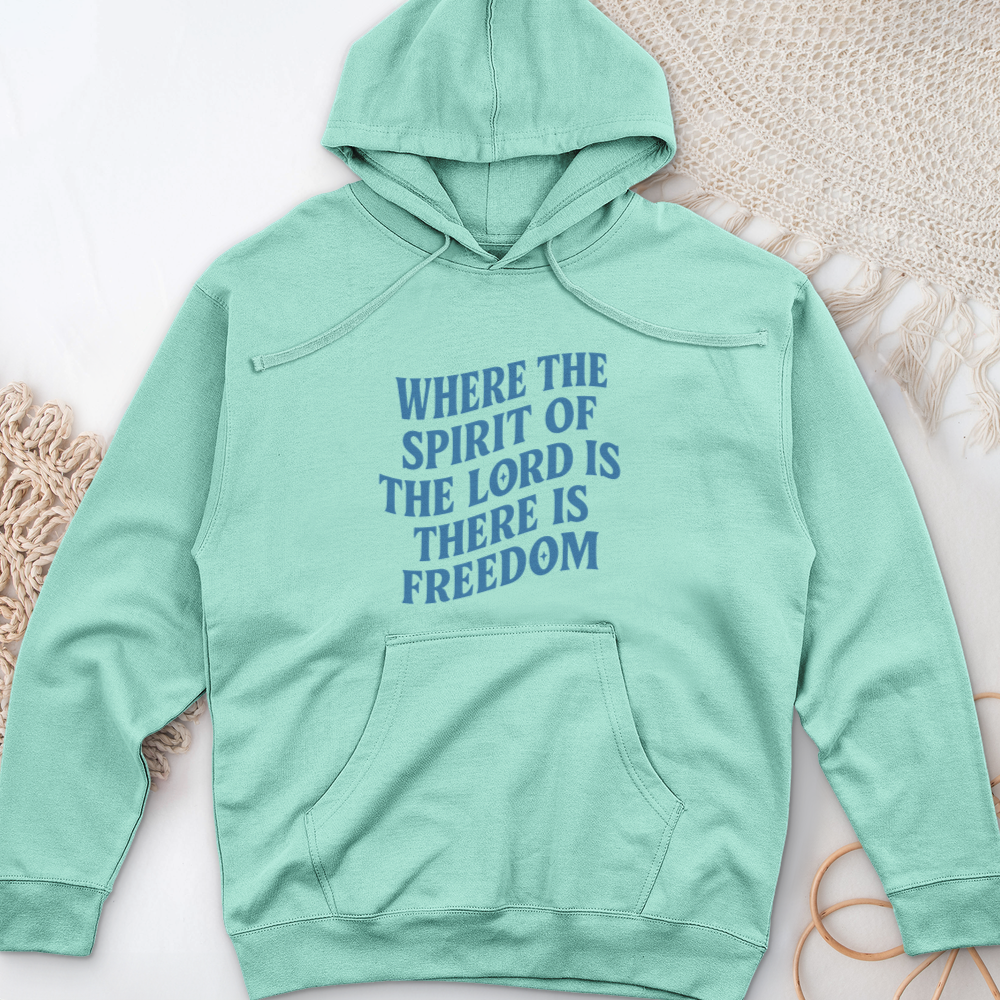 Where the Spirit of the Lord Midweight Hooded Sweatshirt