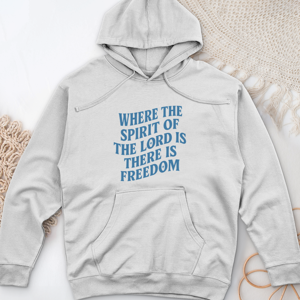 Where the Spirit of the Lord Midweight Hooded Sweatshirt